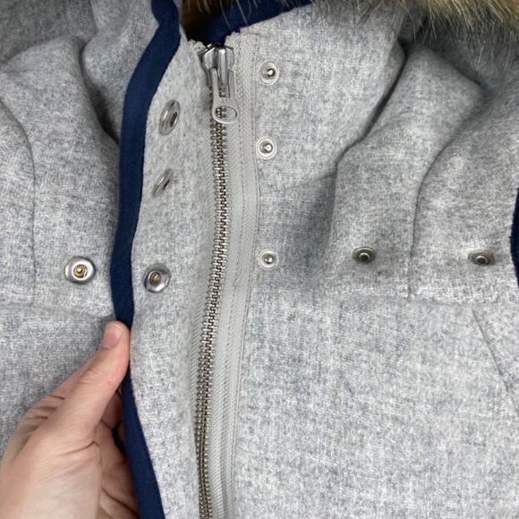 J Crew Wool Coat 00 Summit Parka Nello Gori Italian Stadium Cloth Hood Classic - Picture 5 of 15